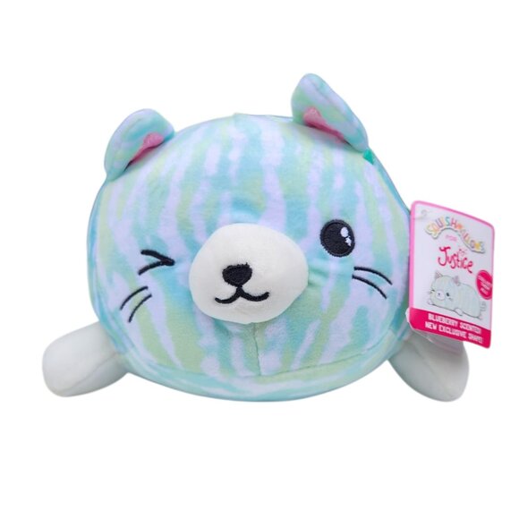 Squishmallows Justice Exclusive Belle The Cat 10" Blueberry Scented Plush - Picture 1 of 3